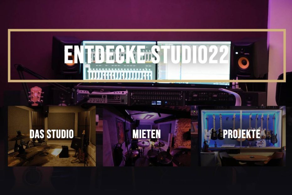 Webdesign für Studio22 – Tonstudio 2 studio22 website case study