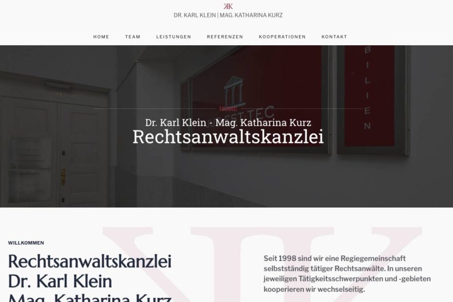 Website für Rechtsanwälte 1 Rechtsanwalt Klein Case study