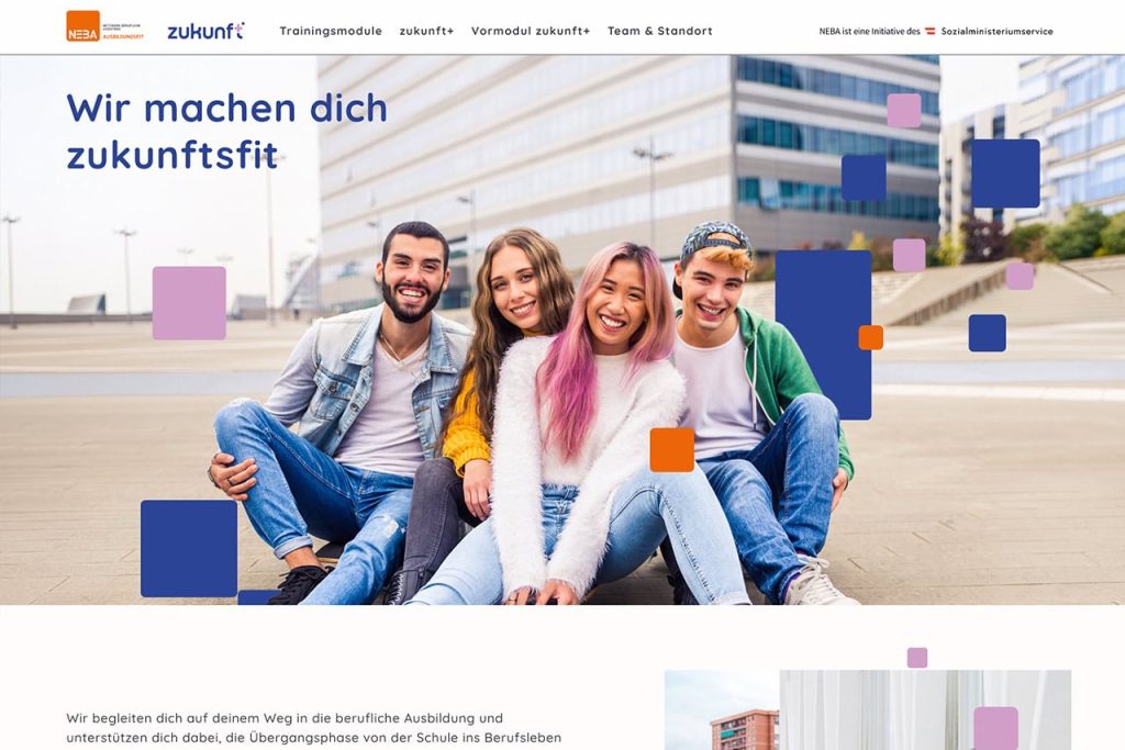 Multi-Website-Projekt für ÖSB Gruppe 3 zukunftplus website case study